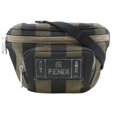 Pre-Owned Brown Canvas Fendi Belt Bag
