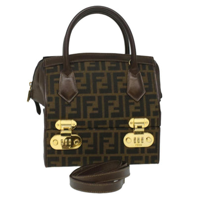 Brown Canvas Fendi Handbag