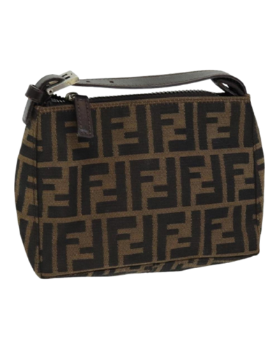 Vintage Brown Canvas Fendi Handbag