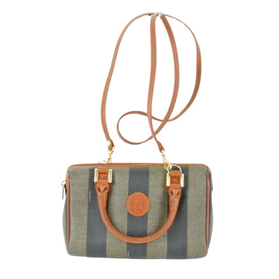 Brown Canvas Fendi Shoulder Bag