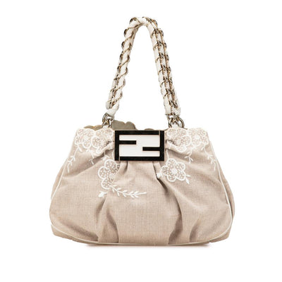 Pre-Owned Brown Canvas Fendi Shoulder Bag