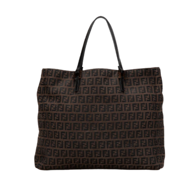 Vintage Brown Canvas Fendi Tote