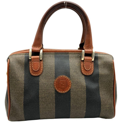 Pre-Owned Brown Canvas Fendi Travel Bag