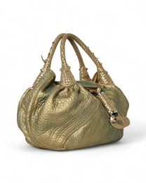Thumbnail of Gold Leather Fendi Handbag - Image 4
