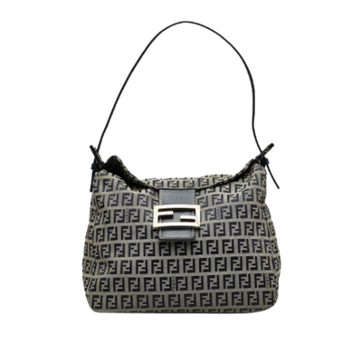 Pre-Owned Grey Canvas Fendi Shoulder Bag