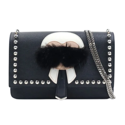 White Leather Fendi Shoulder Bag