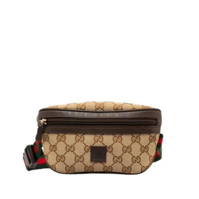 Beige Canvas Gucci Belt Bag