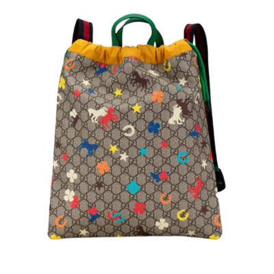 Pre-Owned Beige Canvas Gucci Backpack