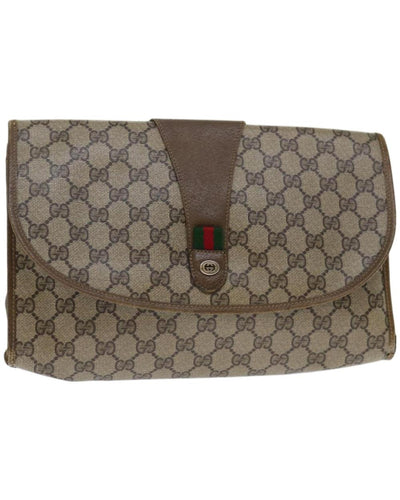 Vintage Beige Canvas Gucci Clutch