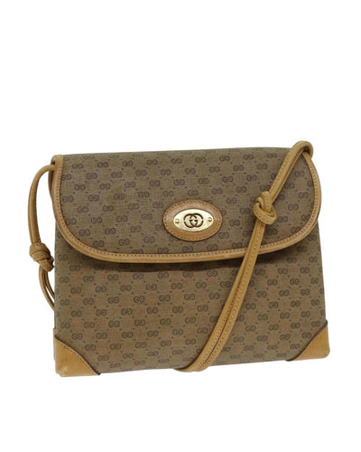 Pre-Owned Beige Canvas Gucci Crossbody Bag