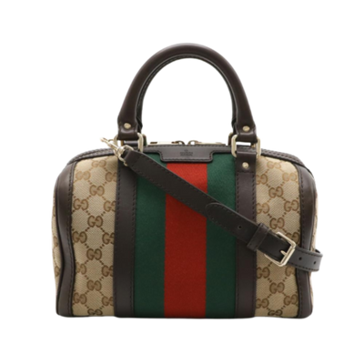 Pre-Owned Beige Canvas Gucci Handbag