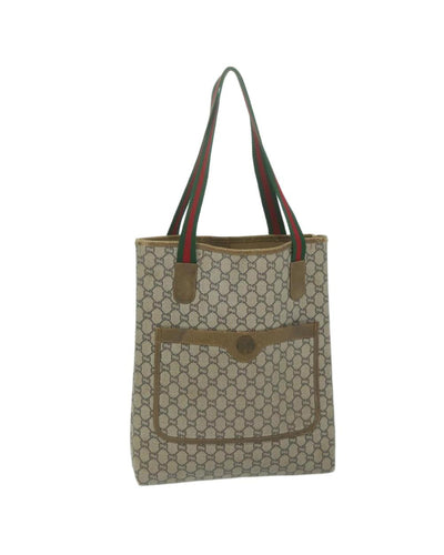 Pre-Owned Beige Canvas Gucci Swing Tote