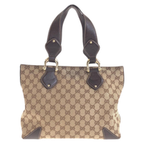 Thumbnail of Pre-Owned Beige Canvas Gucci Shoulder Bag - Image 1