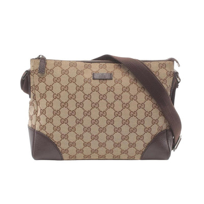 Vintage Beige Canvas Gucci Shoulder Bag