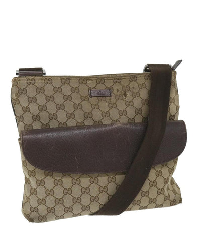 Beige Canvas Gucci Shoulder Bag