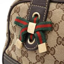 Thumbnail of Beige Canvas Gucci Shoulder Bag - Image 4