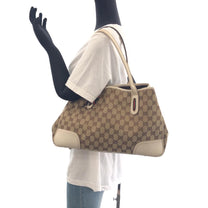 Thumbnail of Vintage Beige Canvas Gucci Shoulder Bag - Image 7