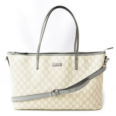 Pre-Owned Beige Canvas Gucci Tote