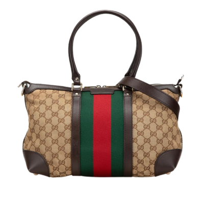 Pre-Owned Beige Canvas Gucci Tote