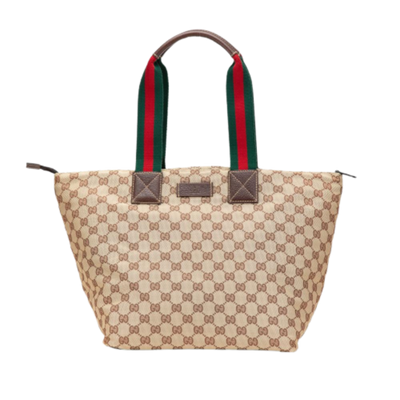 Pre-Owned Beige Canvas Gucci Tote