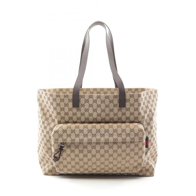 Vintage Beige Canvas Gucci Tote