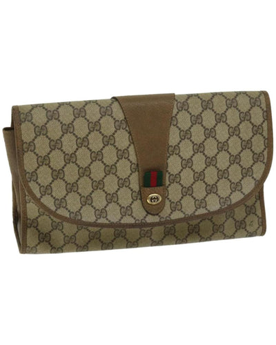 Vintage Beige Fabric Gucci Clutch