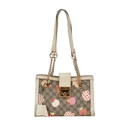 Beige Leather Gucci Shoulder Bag