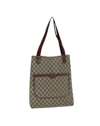 Vintage Beige Leather Gucci Swing Tote