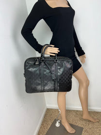 Thumbnail of Vintage Black Canvas Gucci Briefcase - Image 2