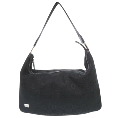 Pre-Owned Black Canvas Gucci Handbag