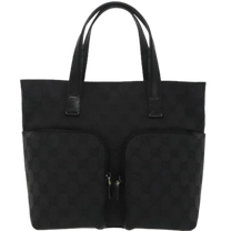 Thumbnail of Vintage Black Canvas Gucci Handbag - Image 1
