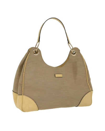 Vintage Black Canvas Gucci Shoulder Bag