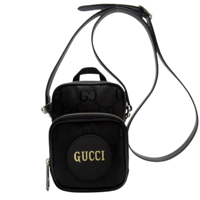 Black Canvas Gucci Shoulder Bag