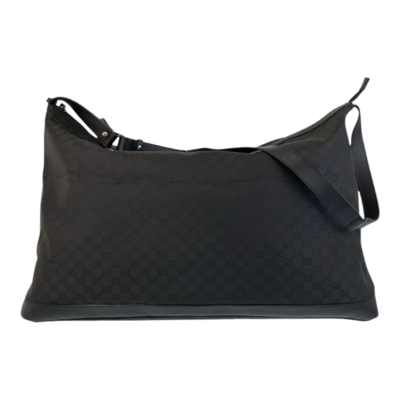 Vintage Black Canvas Gucci Travel Bag