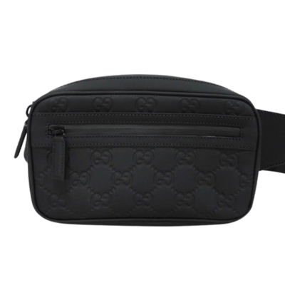 Vintage Black Leather Gucci Belt Bag