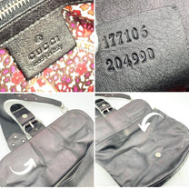 Thumbnail of Vintage Black Leather Gucci Crossbody Bag - Image 6