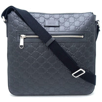 Thumbnail of Vintage Black Leather Gucci Crossbody Bag - Image 8