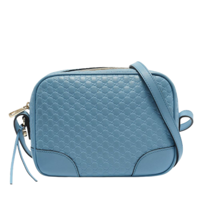 Vintage Blue Leather Gucci Crossbody Bag