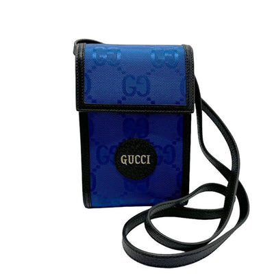 Pre-Owned Blue Nylon Gucci Shoulder Bag