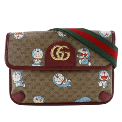 Vintage Brown Canvas Gucci Belt Bag
