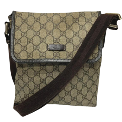 Brown Canvas Gucci Crossbody Bag