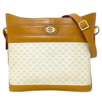 Thumbnail of Vintage Brown Canvas Gucci Shoulder Bag - Image 1