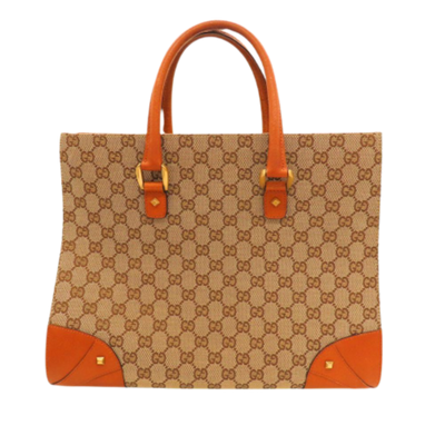 Brown Canvas Gucci Tote