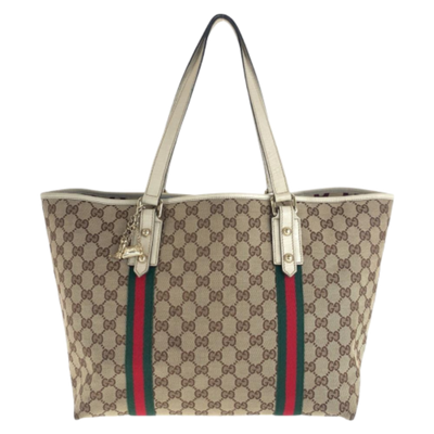 Brown Canvas Gucci Tote