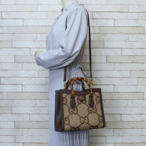 Thumbnail of Vintage Brown Fabric Gucci Bamboo - Image 2