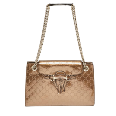 Brown Fabric Gucci Shoulder Bag
