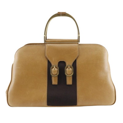 Vintage Brown Leather Gucci Handbag