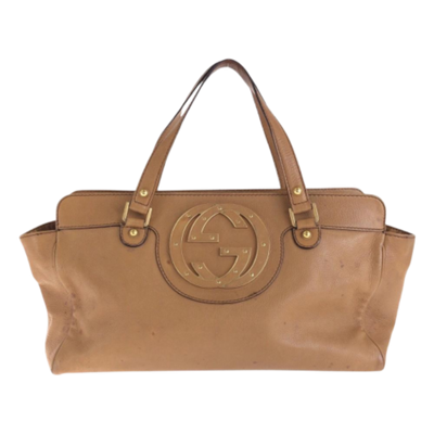 Pre-Owned Brown Leather Gucci Tote