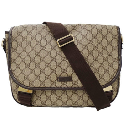 Brown Plastic Gucci Messenger Bag