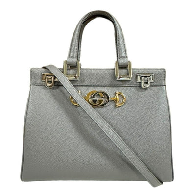 Pre-Owned Grey Leather Gucci Zumi
